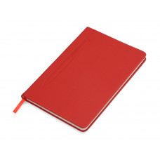 Блокнот А5 "Magnet" 14,3*21 с магнитным держателем для ручки, красный с нанесением логотипа компании