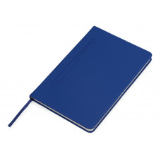 Блокнот А5 "Magnet" 14,3*21 с магнитным держателем для ручки, синий с нанесением логотипа компании