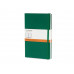 Записная книжка Moleskine Classic (в линейку) в твердой обложке, Large (13х21см), зеленый с нанесением логотипа компании
