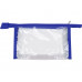 Прозрачная пластиковая косметичка Lucy, синий/прозрачный с нанесением логотипа компании