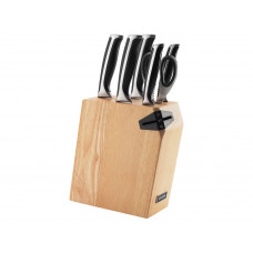 Набор из 5 кухонных ножей, ножниц и блока для ножей с ножеточкой, NADOBA, серия URSA с нанесением логотипа компании