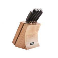 Набор из 5 кухонных ножей и блока для ножей с ножеточкой, NADOBA, серия DANA с нанесением логотипа компании