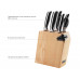 Набор из 5 кухонных ножей, ножниц и блока для ножей с ножеточкой, NADOBA, серия URSA с нанесением логотипа компании