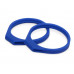 Портативные парные колонки Qjet TWS "Mates" с синими кольцами с нанесением логотипа компании