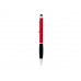 Ручка-стилус шариковая "Ziggy" черные чернила, красный/черный с нанесением логотипа компании