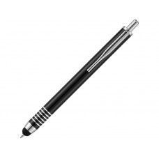 Ручка-стилус шариковая "Zoe", черный с нанесением логотипа компании