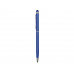 Ручка-стилус металлическай шариковая "Jucy", синий с нанесением логотипа компании