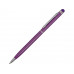 Ручка-стилус металлическая шариковая "Jucy", фиолетовый с нанесением логотипа компании
