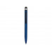 Ручка-стилус пластиковая шариковая «Poke», синий/черный с нанесением логотипа компании