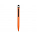 Ручка-стилус металлическая шариковая «Poke», оранжевый/черный с нанесением логотипа компании