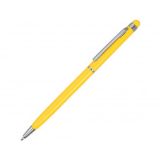 Ручка-стилус металлическая шариковая "Jucy", желтый с нанесением логотипа компании