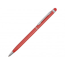 Ручка-стилус металлическая шариковая "Jucy", красный с нанесением логотипа компании