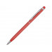 Ручка-стилус металлическая шариковая "Jucy", красный с нанесением логотипа компании