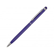 Ручка-стилус металлическая шариковая "Jucy", темно-синий с нанесением логотипа компании