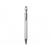Ручка-стилус металлическая шариковая "Sway  Monochrome" с цветным зеркальным слоем, серебристый с черным с нанесением логотипа компании