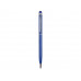 Ручка-стилус металлическай шариковая "Jucy", синий с нанесением логотипа компании