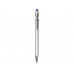 Ручка-стилус металлическая шариковая "Sway  Monochrome" с цветным зеркальным слоем, серебристый с темно-синим с нанесением логотипа компании