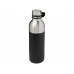 Медная спортивная бутылка с вакуумной изоляцией Koln объемом 590 мл, черный с нанесением логотипа компании