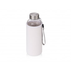 Бутылка для воды "Pure" c чехлом, 420 мл, белый с нанесением логотипа компании