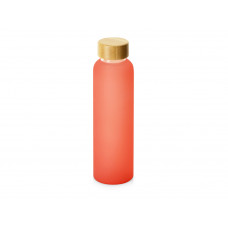 Стеклянная бутылка с бамбуковой крышкой «Foggy», 600мл, красный