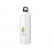 Алюминиевая бутылка для воды Oregon объемом 770 мл с карабином - Белый (P) с нанесением логотипа компании