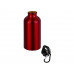 Бутылка "Hip S" с карабином 400мл, красный с нанесением логотипа компании