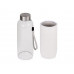 Бутылка для воды "Pure" c чехлом, 420 мл, белый с нанесением логотипа компании