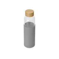 Бутылка для воды стеклянная "Refine", в чехле, 550 мл, серый