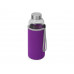 Бутылка для воды "Pure" c чехлом, 420 мл, фиолетовый с нанесением логотипа компании