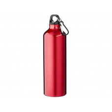 Алюминиевая бутылка для воды Oregon объемом 770 мл с карабином - Красный с нанесением логотипа компании