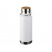 Медная спортивная бутылка с вакуумной изоляцией Thor объемом 480 мл, белый с нанесением логотипа компании