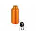 Бутылка "Hip S" с карабином 400мл, оранжевый с нанесением логотипа компании