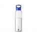 Бутылка Sky, прозрачный/синий с нанесением логотипа компании