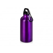 Бутылка "Hip S" с карабином 400мл, пурпурный с нанесением логотипа компании