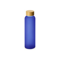 Стеклянная бутылка с бамбуковой крышкой «Foggy», 600мл, синий