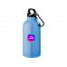 Бутылка "Oregon" с карабином 400мл, светло-синий (P) с нанесением логотипа компании