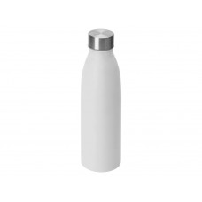 Стальная бутылка "Rely", 650 мл, белый матовый (Р) с нанесением логотипа компании
