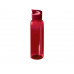 Бутылка для воды Sky из переработанной пластмассы объемом 650 мл - Красный с нанесением логотипа компании