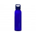 Бутылка для воды Sky из переработанной пластмассы объемом 650 мл - Синий с нанесением логотипа компании