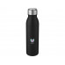 Бутылка для воды Harper из нержавеющей стали, с металлической петлей, 700 мл - Черный с нанесением логотипа компании