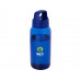 Бутылка для воды Bebo из переработанной пластмассы объемом 450 мл - Синий с нанесением логотипа компании