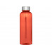 Bodhi бутылка для воды из вторичного ПЭТ объемом 500 мл - красный прозрачный с нанесением логотипа компании