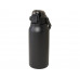 Медная бутылка Giganto из переработанной нержавеющей стали объемом 1600 мл с вакуумной изоляцией - Черный с нанесением логотипа компании