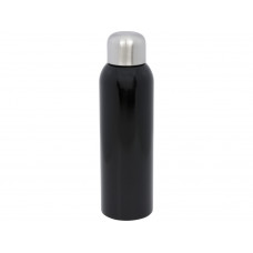 Бутылка для воды Guzzle из нержавеющей стали, сертифицированной по стандарту RCS, 820 мл - Черный с нанесением логотипа компании