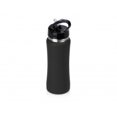 Бутылка для воды "Bottle C1", сталь, soft touch, 600 мл, черный с нанесением логотипа компании