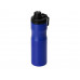 Бутылка для воды «Supply» Waterline, нерж сталь, 850 мл, синий/черный с нанесением логотипа компании