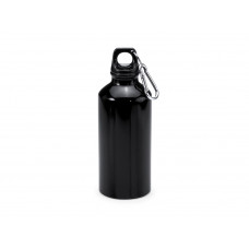 Алюминиевая бутылка ATHLETIC с карабином, 400 мл, черный