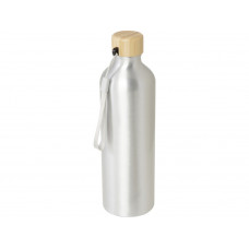 Бутылка для воды Malpeza из переработанного алюминия, 770 мл - Серебряный с нанесением логотипа компании