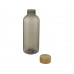 Бутылка для воды Ziggs из переработанной пластмассы объемом 950 мл - темно-серый с нанесением логотипа компании