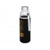 Спортивная бутылка Bodhi из стекла объемом 500 мл, черный с нанесением логотипа компании
